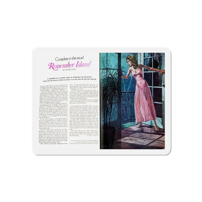 Remember Island, Good Housekeeping magazine, August 1974 (Magazine Illustration) Refrigerator Magnet - The Sticker Space
