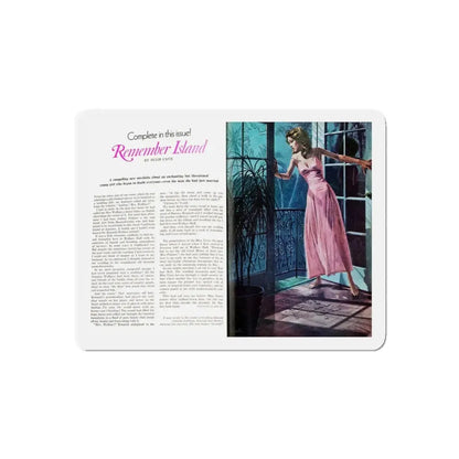 Remember Island, Good Housekeeping magazine, August 1974 (Magazine Illustration) Refrigerator Magnet - The Sticker Space