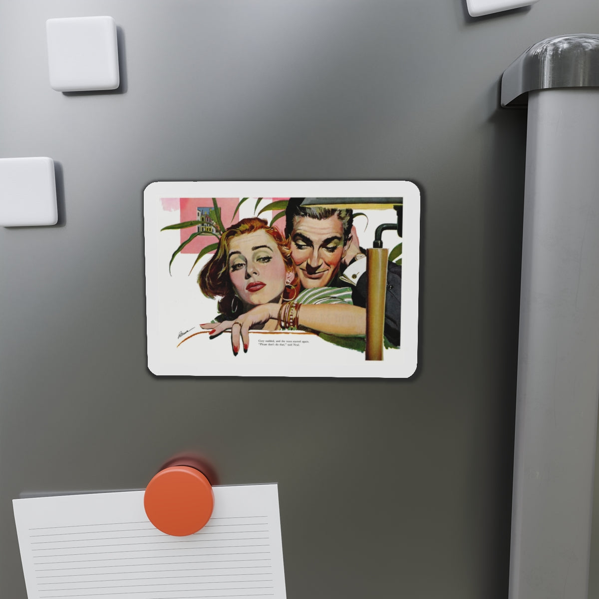 Remember Me, Your Wife, 1956 (Magazine Illustration) Refrigerator Magnet-The Sticker Space