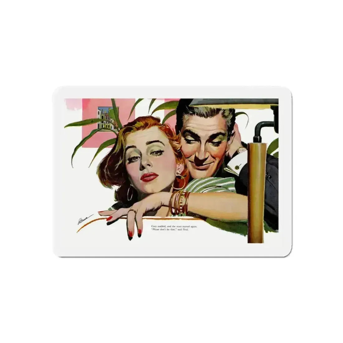 Remember Me, Your Wife, 1956 (Magazine Illustration) Refrigerator Magnet 6 Inch Die-Cut - The Sticker Space