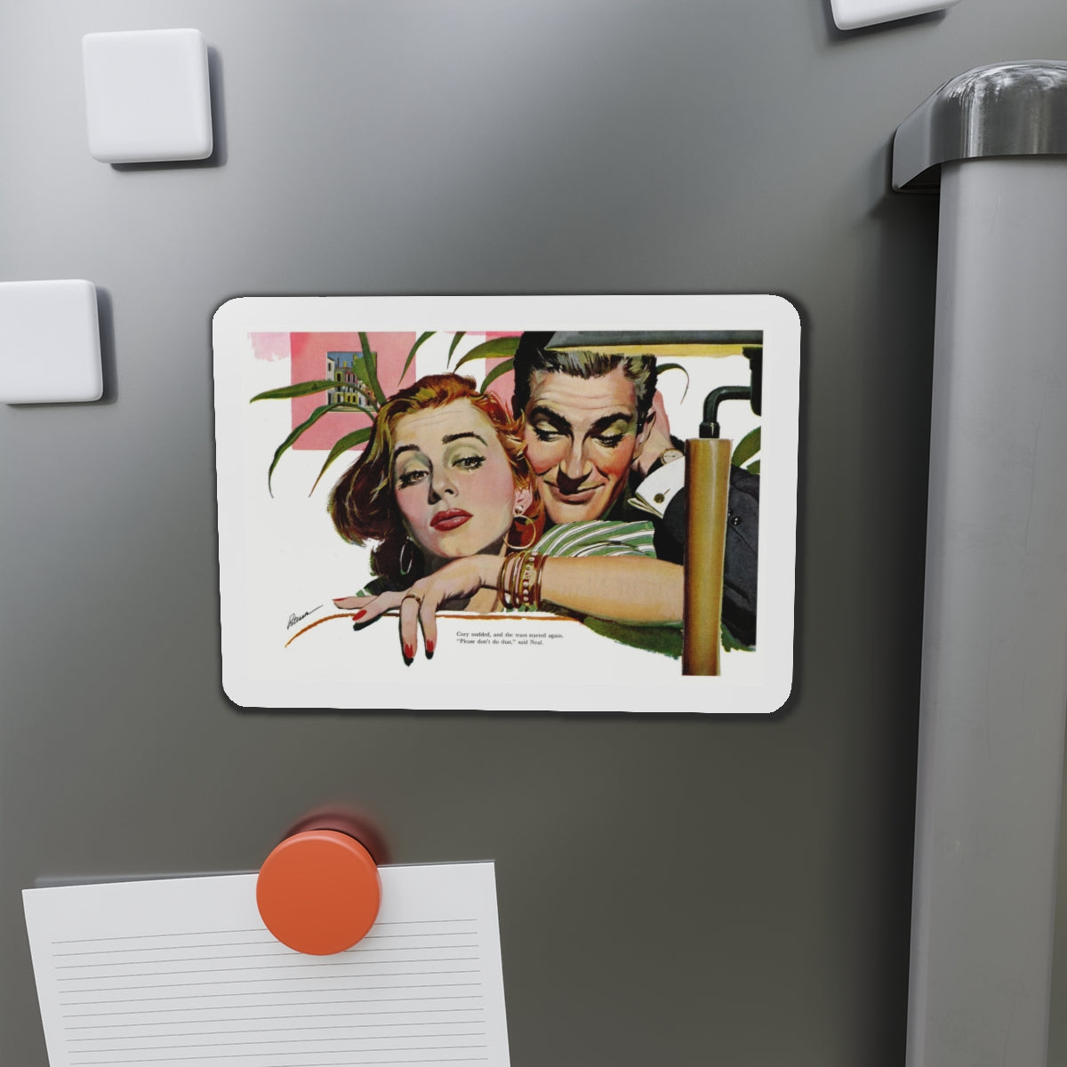 Remember Me, Your Wife, 1956 (Magazine Illustration) Refrigerator Magnet-The Sticker Space