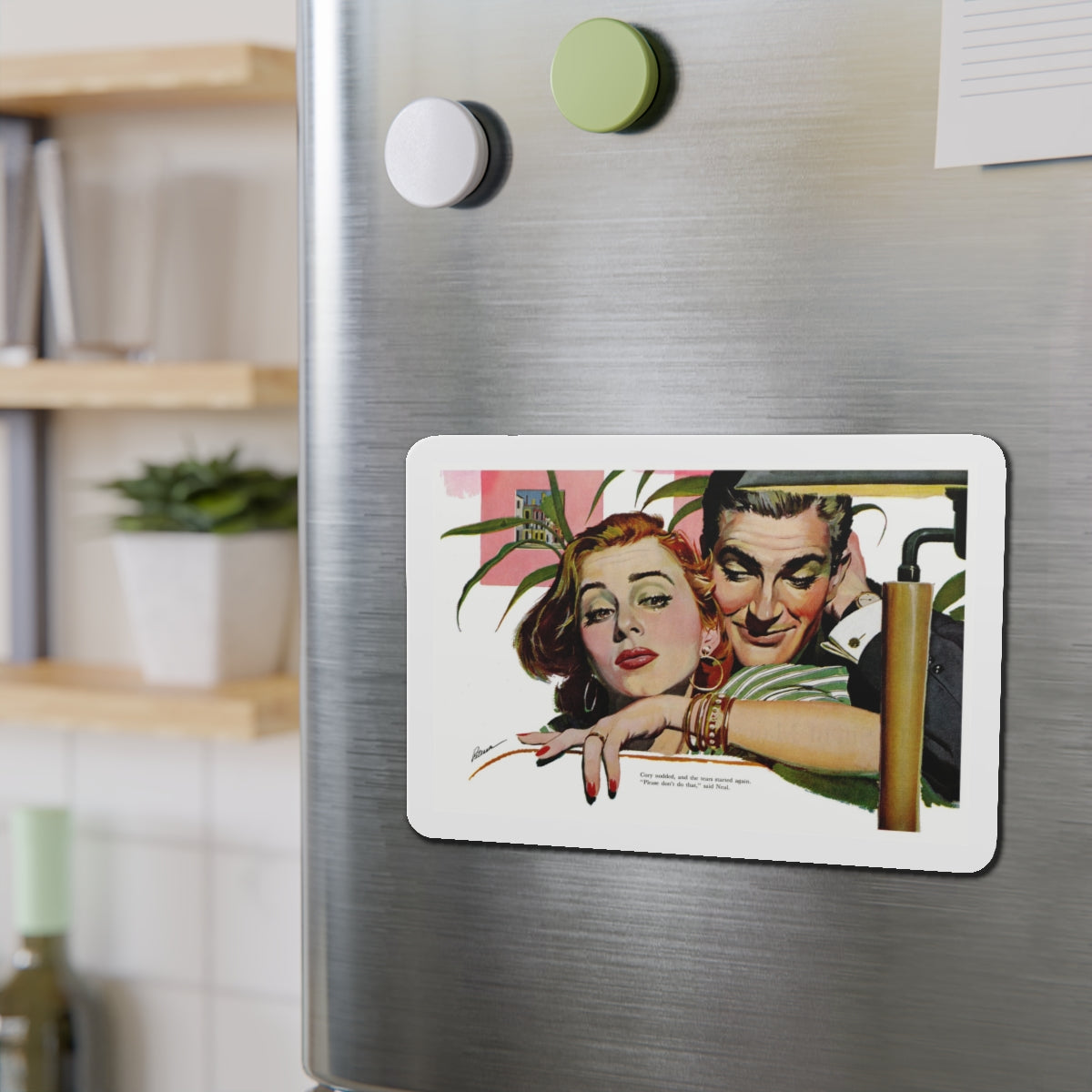 Remember Me, Your Wife, 1956 (Magazine Illustration) Refrigerator Magnet-The Sticker Space