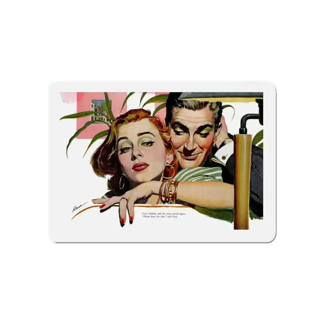 Remember Me, Your Wife, 1956 (Magazine Illustration) Refrigerator Magnet - The Sticker Space