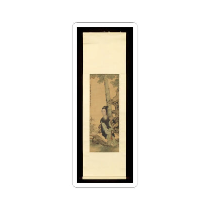 Ren Xiong - Woman in a garden - mid-19th century v2 - STICKER Vinyl Kiss-Cut Decal