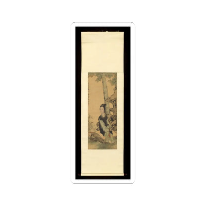 Ren Xiong - Woman in a garden - mid-19th century v2 - STICKER Vinyl Kiss-Cut Decal