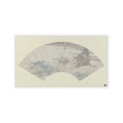 Ren Xun - Zhou Dunyi admiring lotus flowers - late 19th century - STICKER Vinyl Kiss-Cut Decal