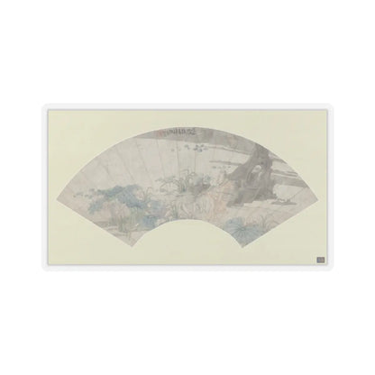 Ren Xun - Zhou Dunyi admiring lotus flowers - late 19th century - STICKER Vinyl Kiss-Cut Decal