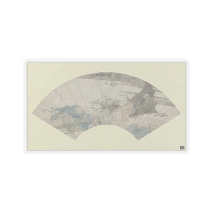 Ren Xun - Zhou Dunyi admiring lotus flowers - late 19th century - STICKER Vinyl Kiss-Cut Decal