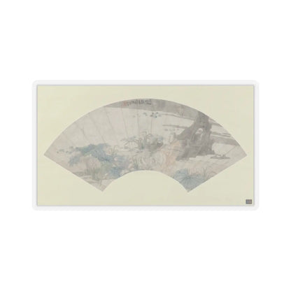 Ren Xun - Zhou Dunyi admiring lotus flowers - late 19th century - STICKER Vinyl Kiss-Cut Decal
