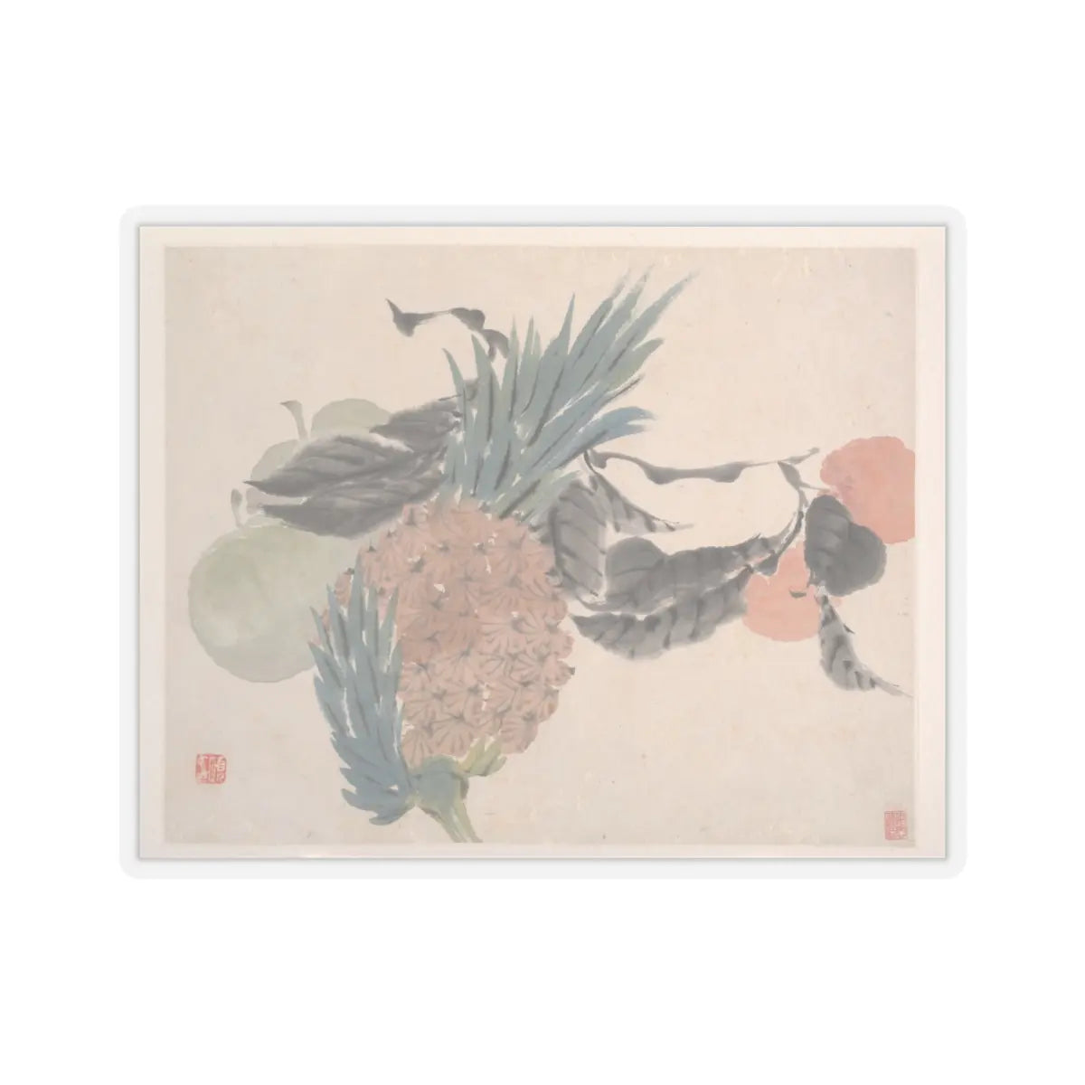 Ren Yi (Ren Bonian) - Animals, Flowers and Birds - 19th century v2 - STICKER Vinyl Kiss-Cut Decal