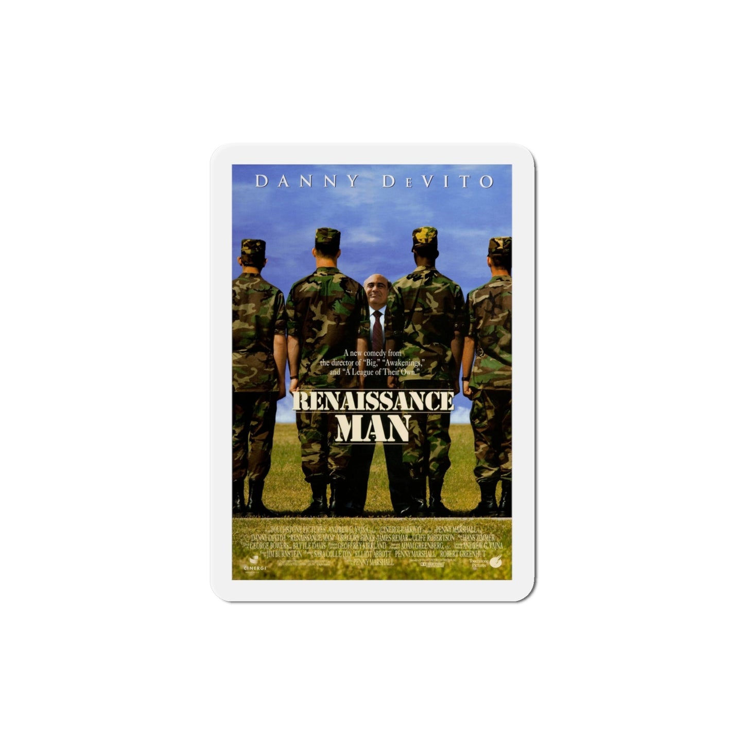 Renaissance Man 1994 Movie Poster Die-Cut Magnet-4" x 4"-The Sticker Space