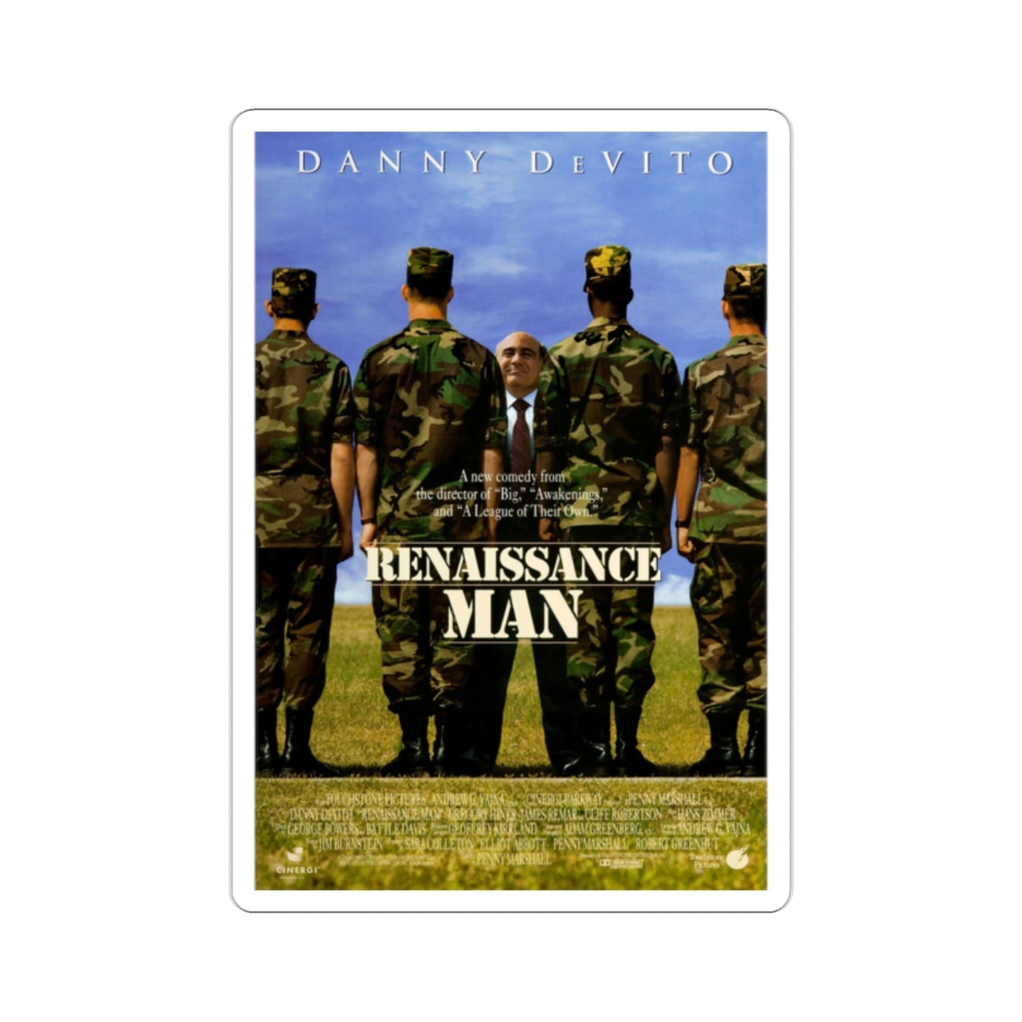 Renaissance Man 1994 Movie Poster STICKER Vinyl Die-Cut Decal-2 Inch-The Sticker Space