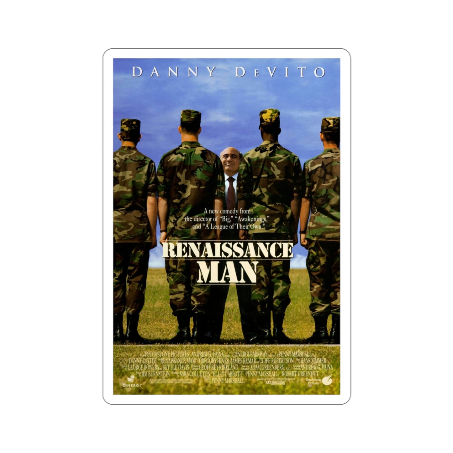 Renaissance Man 1994 Movie Poster STICKER Vinyl Die-Cut Decal-3 Inch-The Sticker Space