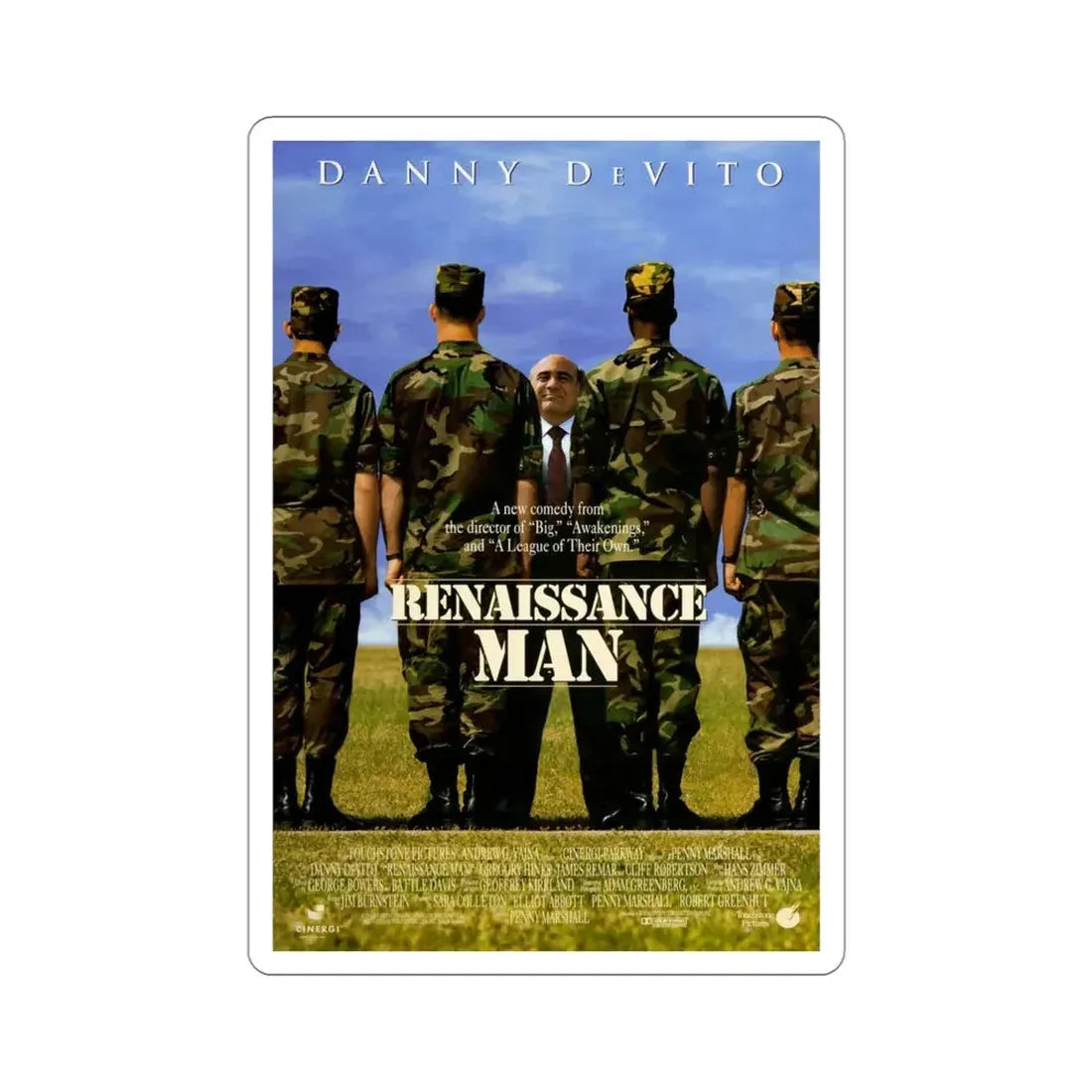 Renaissance Man 1994 Movie Poster STICKER Vinyl Die-Cut Decal 4 Inch - The Sticker Space