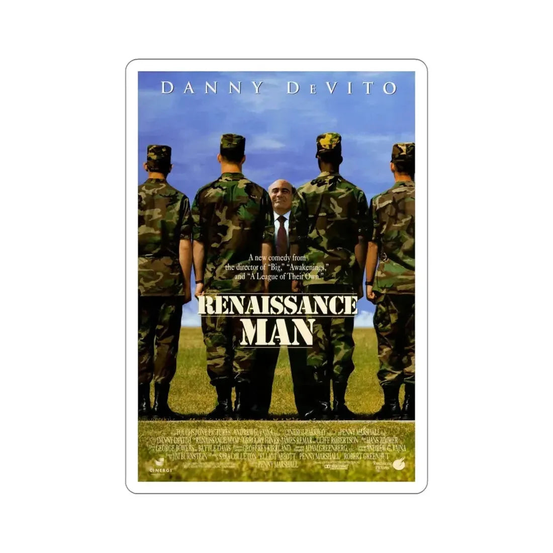 Renaissance Man 1994 Movie Poster STICKER Vinyl Die-Cut Decal 5 Inch - The Sticker Space