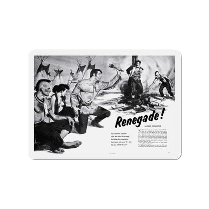 Renegade!, Man's Illustrated, February 1958 (Magazine Illustration) Refrigerator Magnet-3 Inch-The Sticker Space