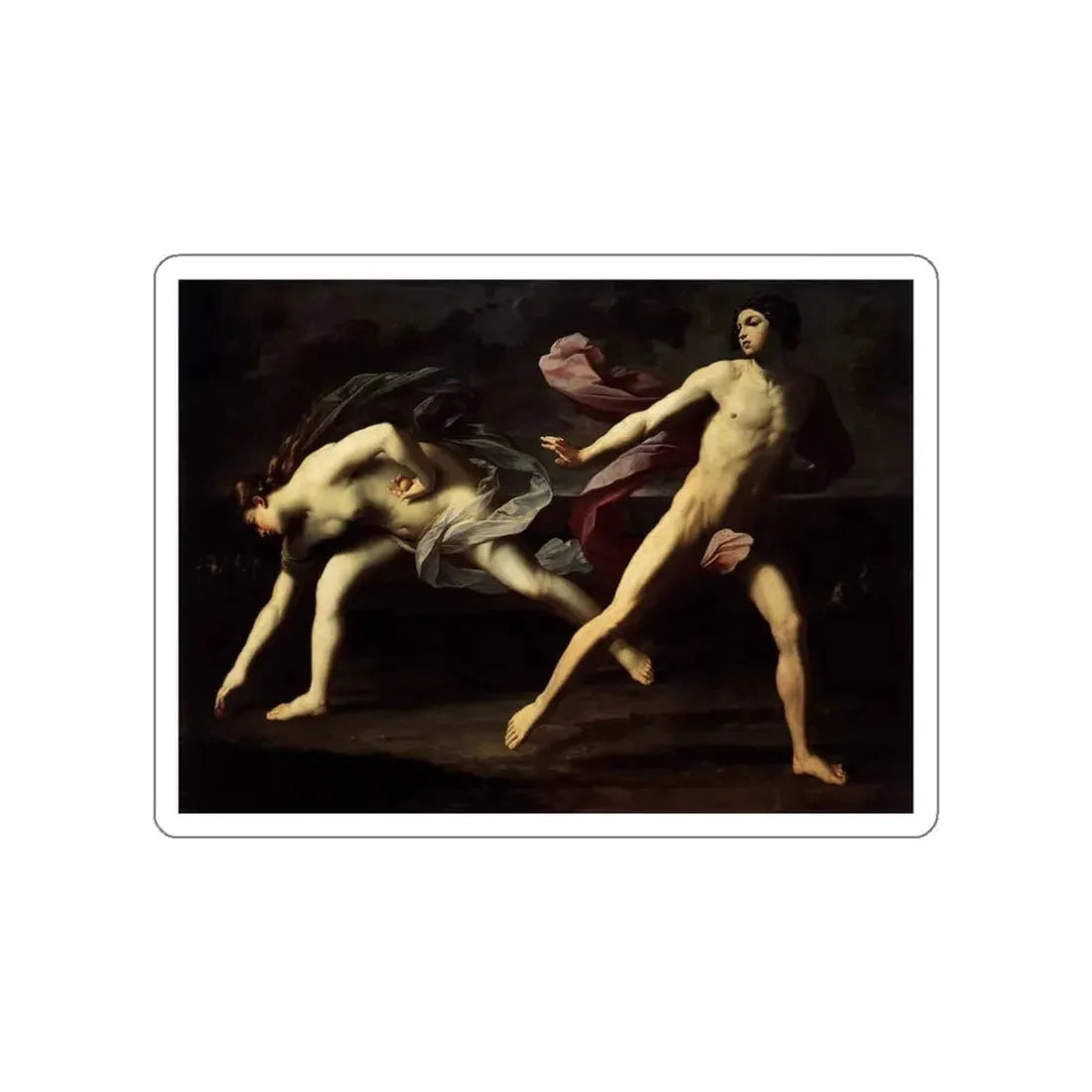 RENI, Guido - Atalanta and Hippomenes (Artwork) STICKER Vinyl Die-Cut Decal - The Sticker Space