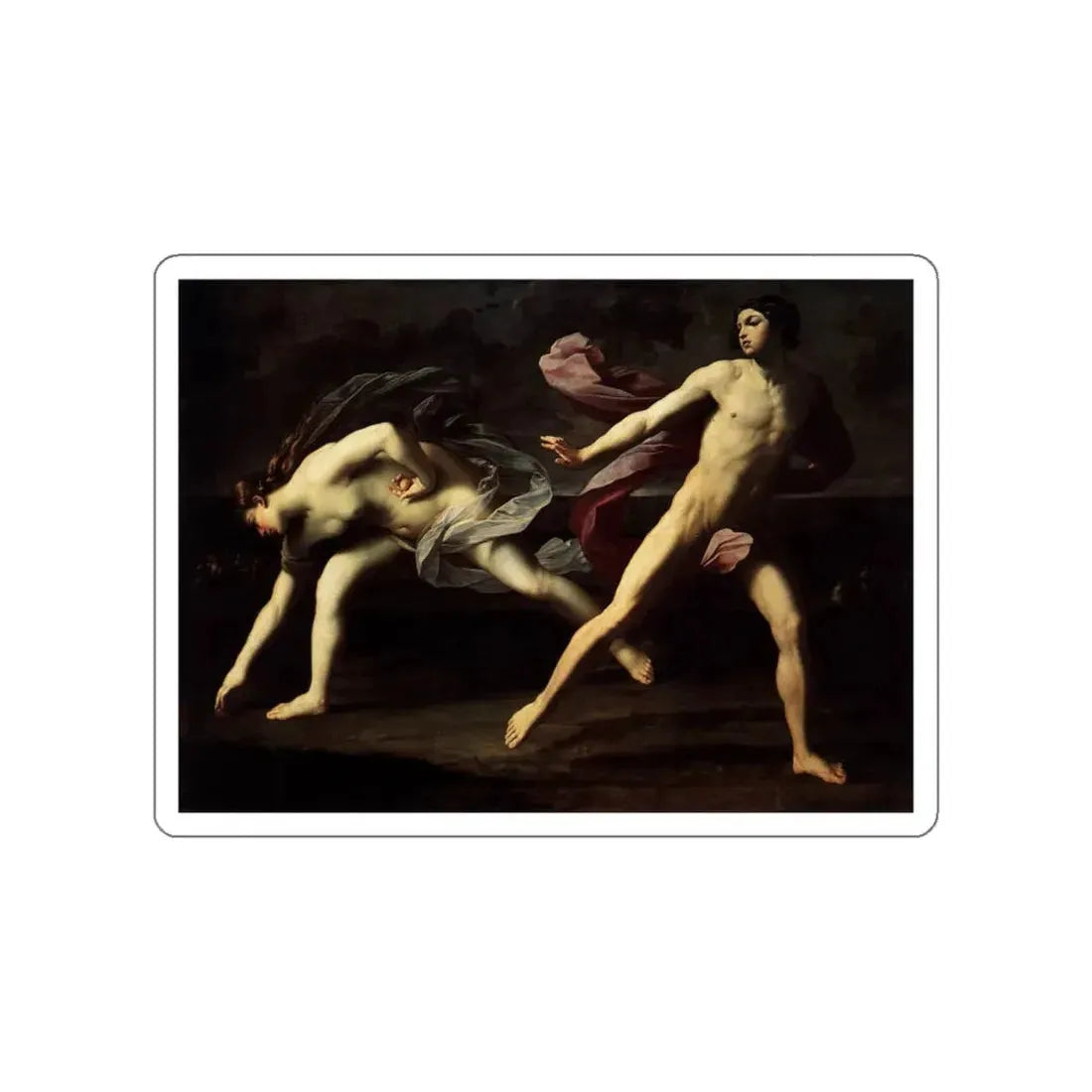 RENI, Guido - Atalanta and Hippomenes (Artwork) STICKER Vinyl Die-Cut Decal - The Sticker Space