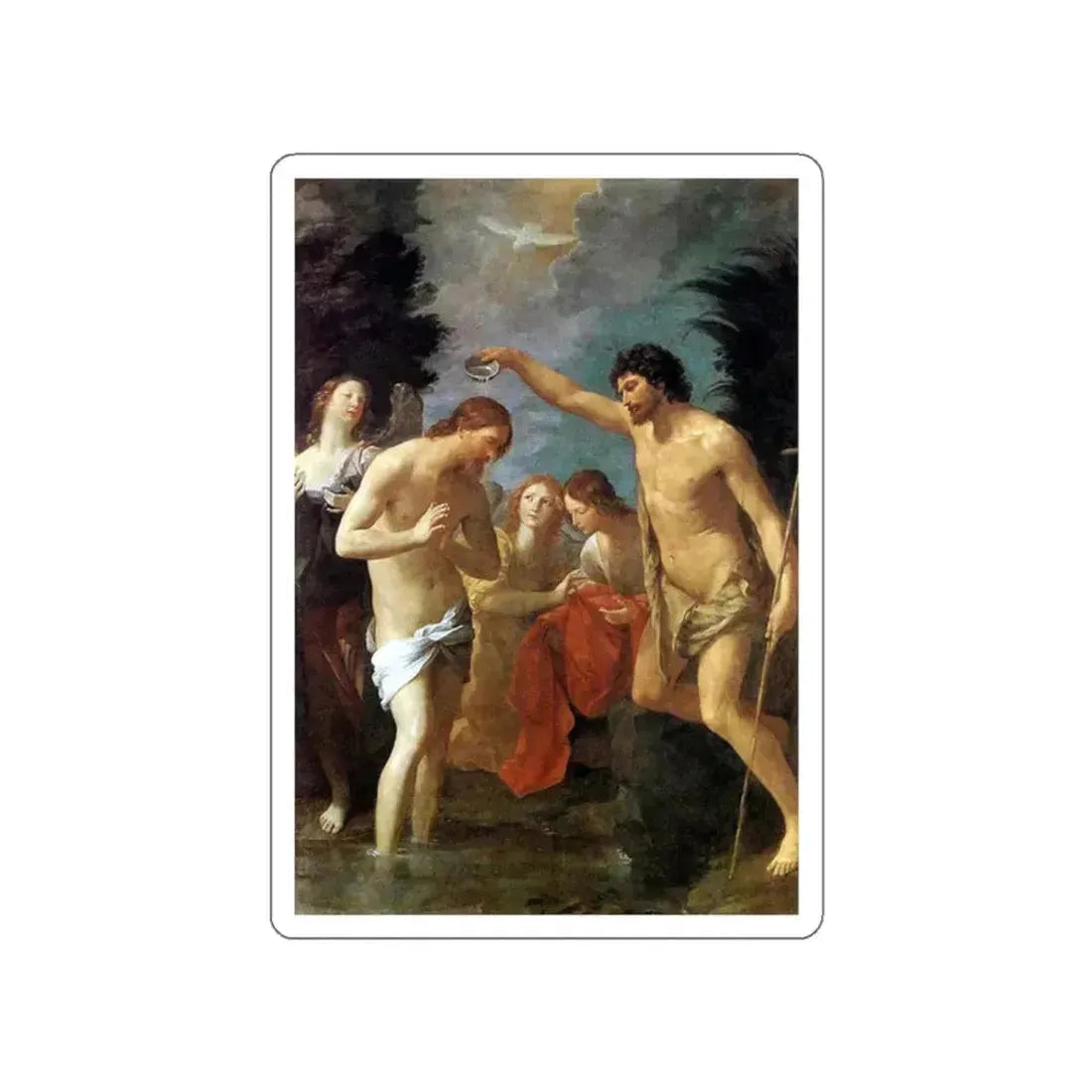 RENI, Guido - Baptism of Christ (Artwork) STICKER Vinyl Die-Cut Decal White Die-Cut 2 Inch - The Sticker Space