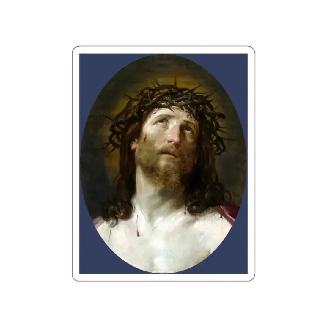 RENI, Guido - Head of Christ Crowned with Thorns (Artwork) STICKER Vinyl Die-Cut Decal White Die-Cut 2 Inch - The Sticker Space
