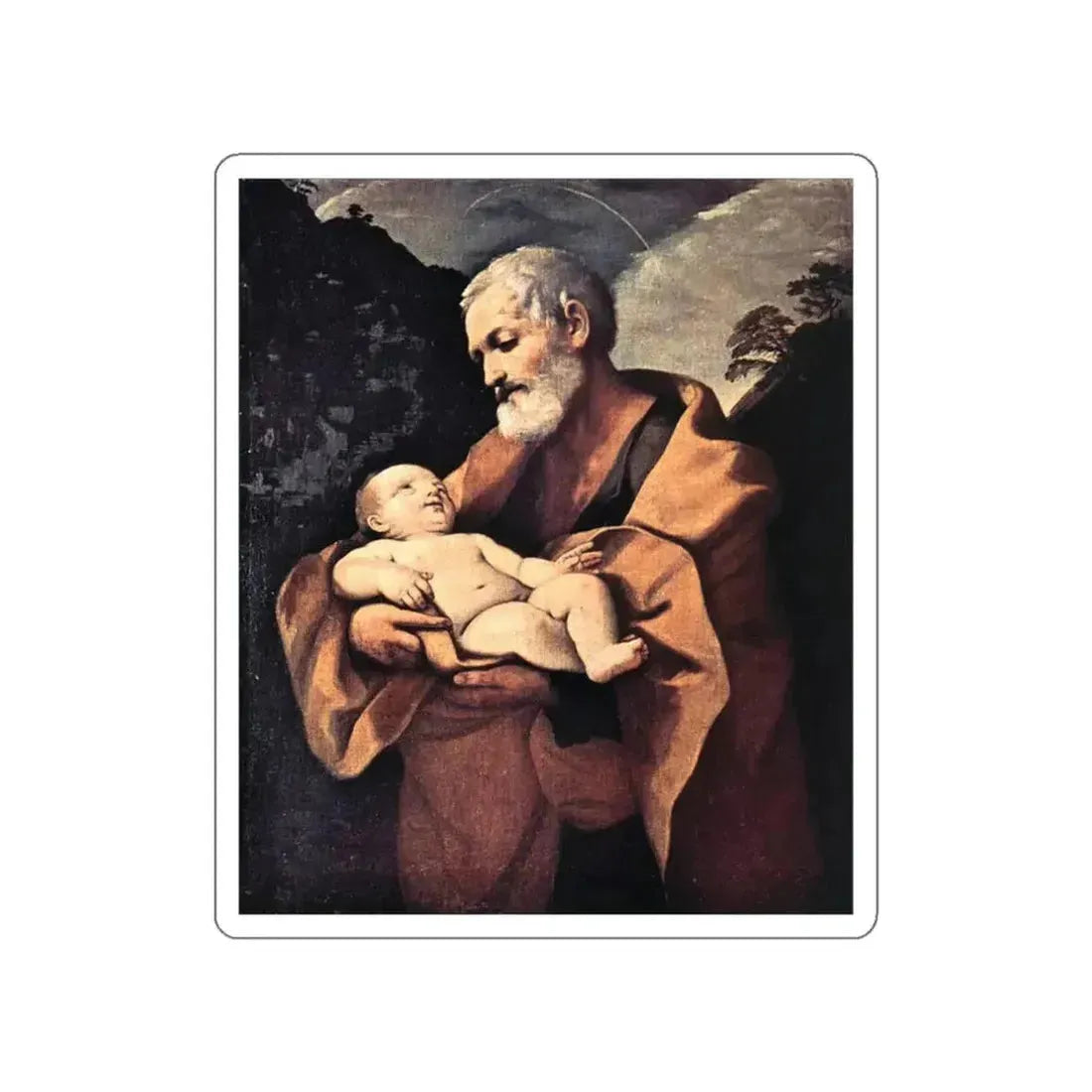 RENI, Guido - St Joseph (Artwork) STICKER Vinyl Die-Cut Decal White Die-Cut 3 Inch - The Sticker Space