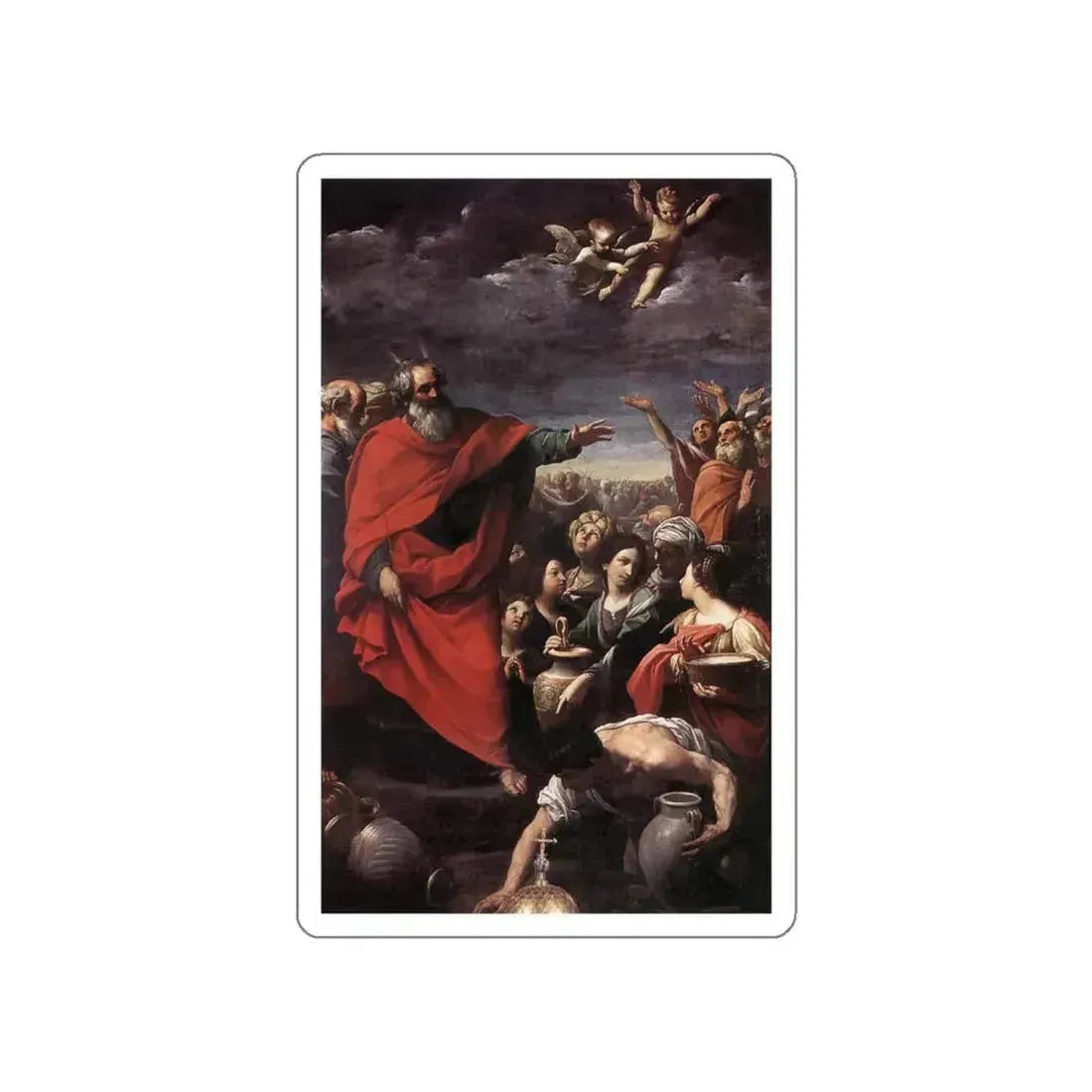 RENI, Guido - The Gathering of the Manna (Artwork) STICKER Vinyl Die-Cut Decal White Die-Cut 6 Inch - The Sticker Space