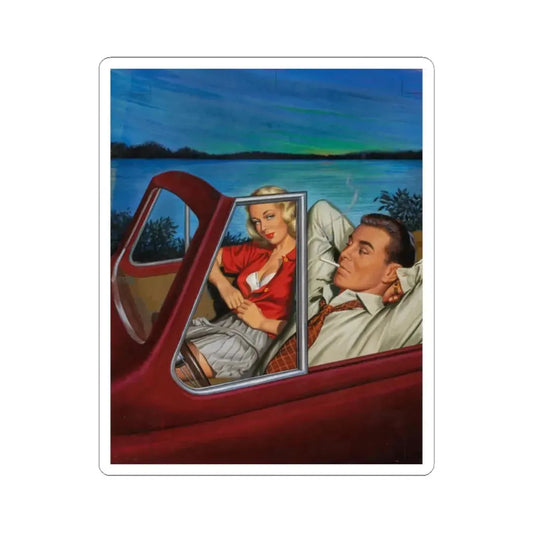 Reno Tramp, paperback cover, 1950 - STICKER Vinyl Kiss-Cut Decal 2 Inch White - The Sticker Space