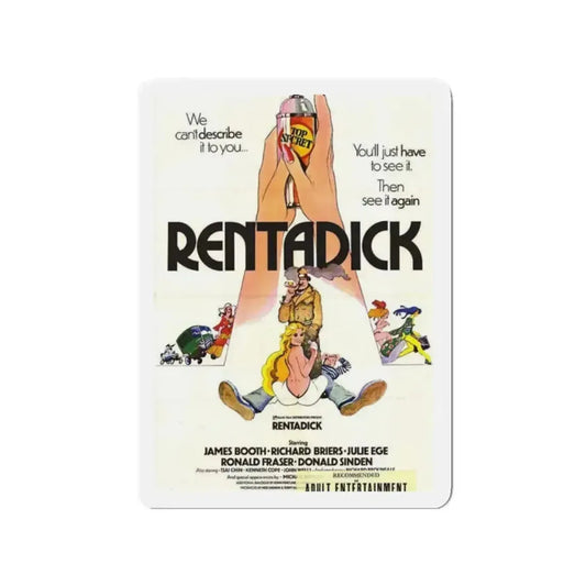 RENTADICK 1972 Movie Poster - Refrigerator Magnet 2 Inch Die-Cut - The Sticker Space