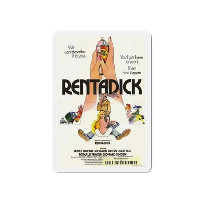 RENTADICK 1972 Movie Poster - Refrigerator Magnet 6 Inch Die-Cut - The Sticker Space