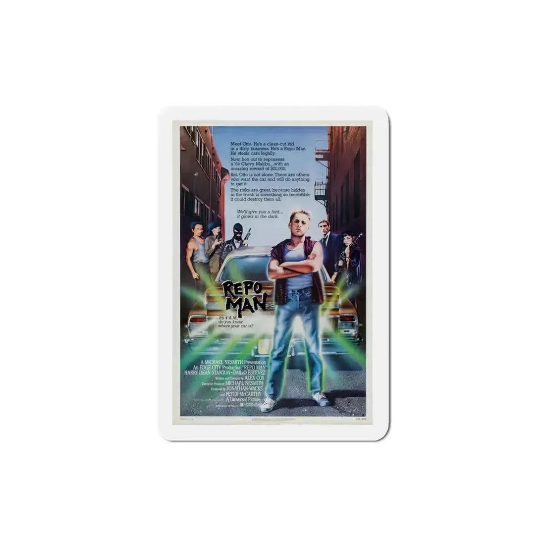 Repo Man 1984 Movie Poster Refrigerator Magnet 3 Inch - The Sticker Space