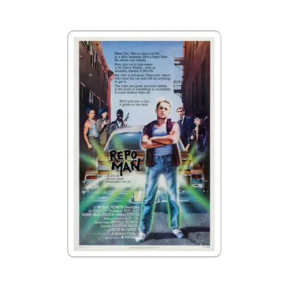 Repo Man 1984 Movie Poster - STICKER Vinyl Kiss-Cut Decal 2 Inch White - The Sticker Space