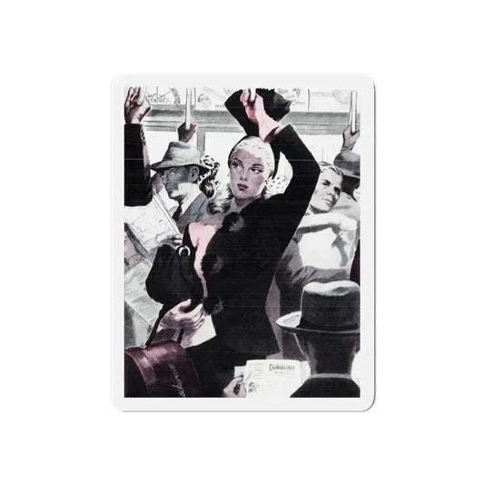 Report on a Certain Blonde, Cosmopolitan, June 1946 (Magazine Illustration) Refrigerator Magnet 6 Inch Die-Cut - The Sticker Space