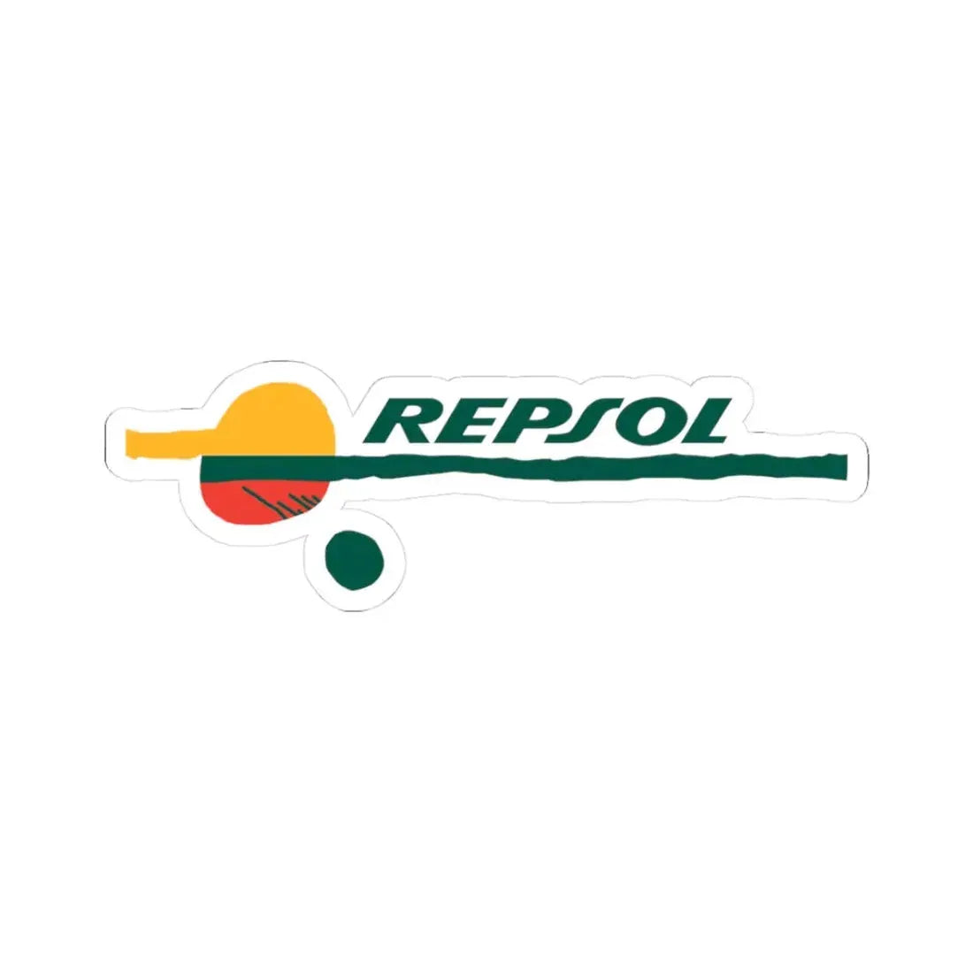 Repsol S.A. (1987-1997) (Logo) STICKER Vinyl Kiss-Cut Decal 3 Inch White - The Sticker Space
