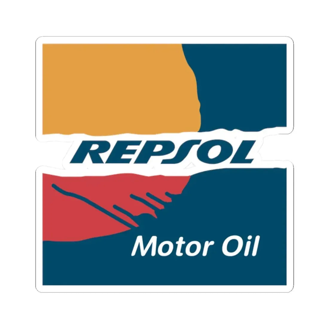 Repsol S.A. (cube form) (Logo) STICKER Vinyl Kiss-Cut Decal 2 Inch White - The Sticker Space