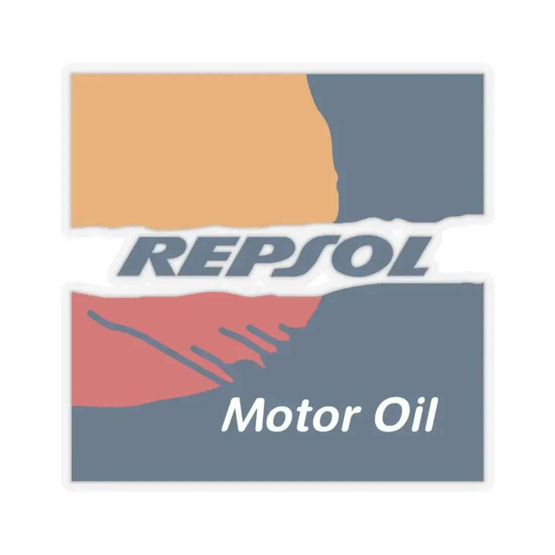 Repsol S.A. (cube form) (Logo) STICKER Vinyl Kiss-Cut Decal 3 Inch Transparent - The Sticker Space