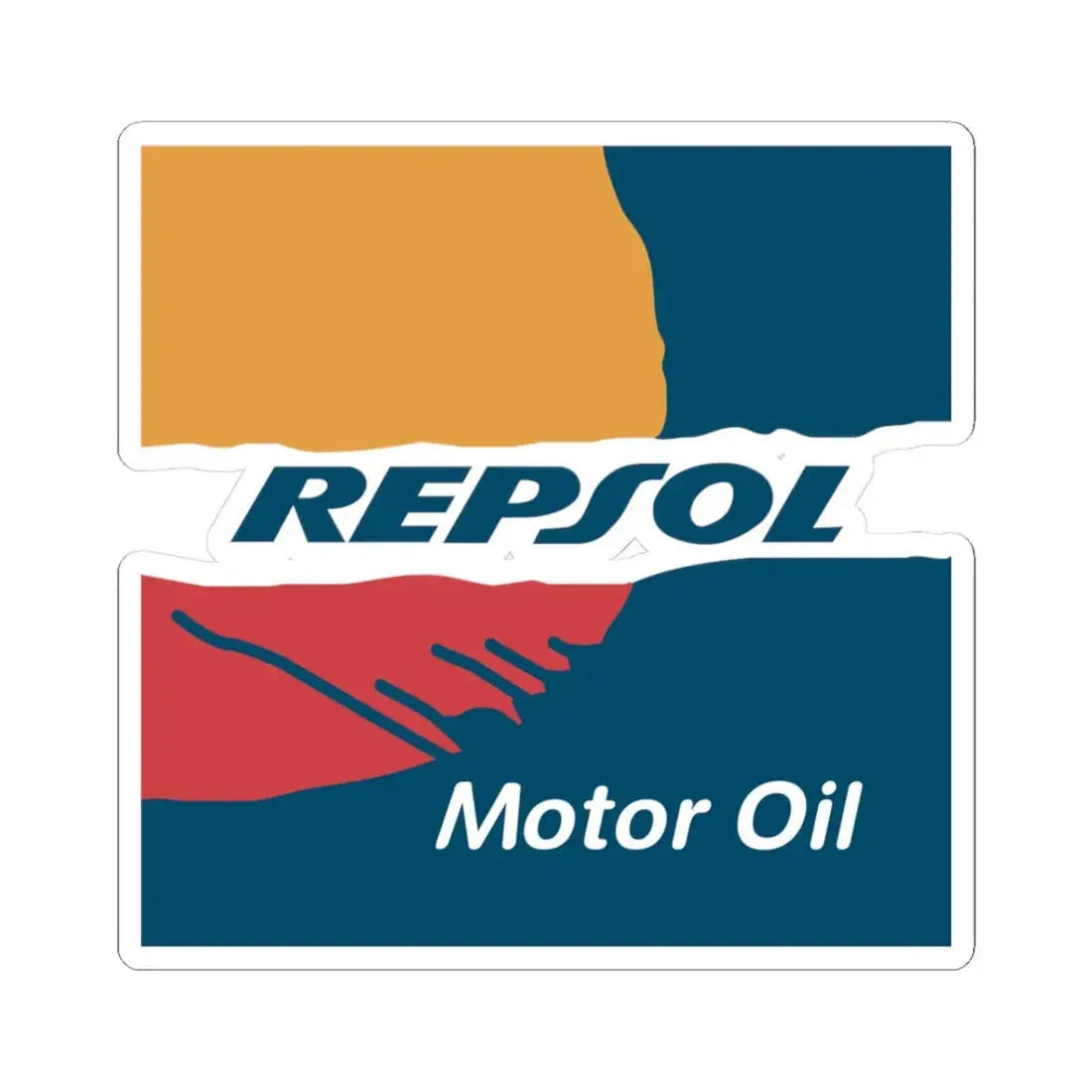 Repsol S.A. (cube form) (Logo) STICKER Vinyl Kiss-Cut Decal 3 Inch White - The Sticker Space