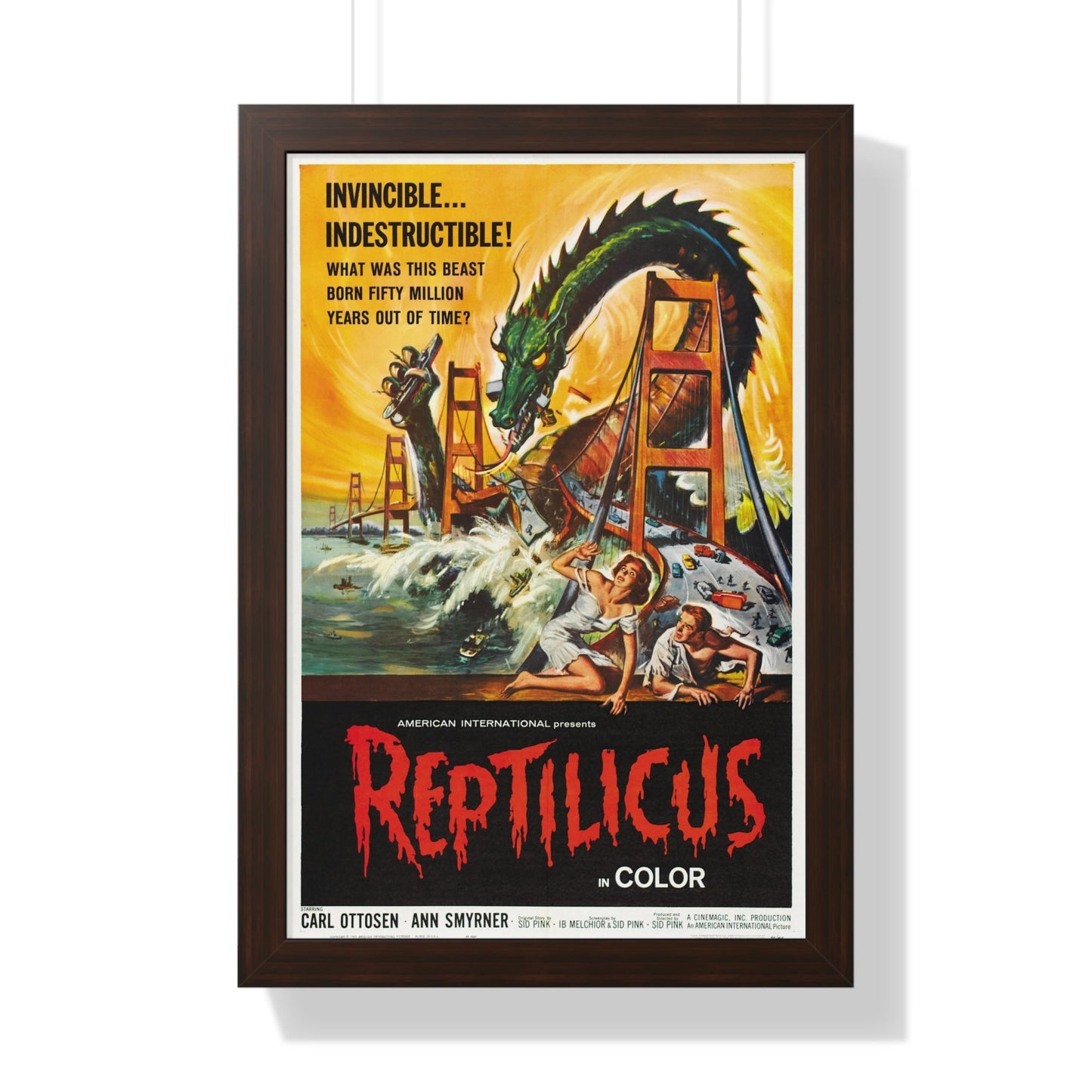 REPTILICUS 1961 - Framed Movie Poster-16″ x 24″-The Sticker Space