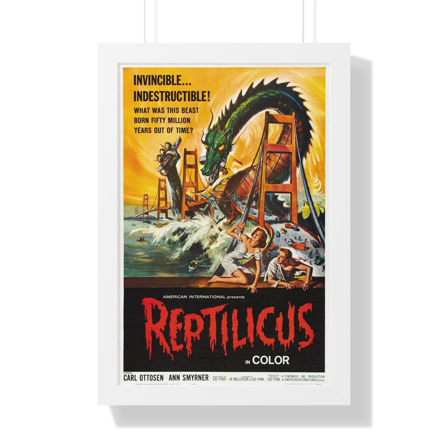 REPTILICUS 1961 - Framed Movie Poster-16″ x 24″-The Sticker Space