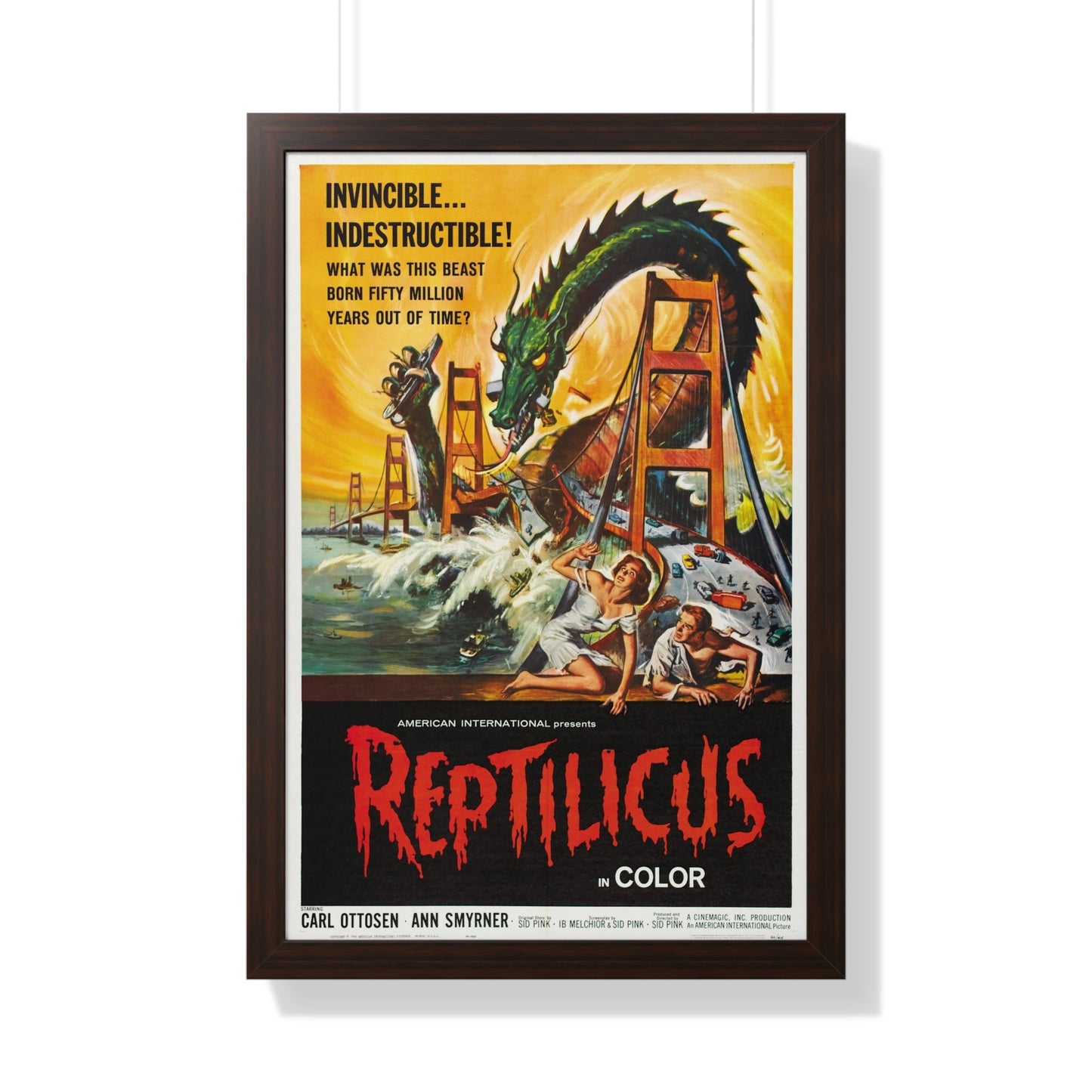 REPTILICUS 1961 - Framed Movie Poster-20" x 30"-The Sticker Space