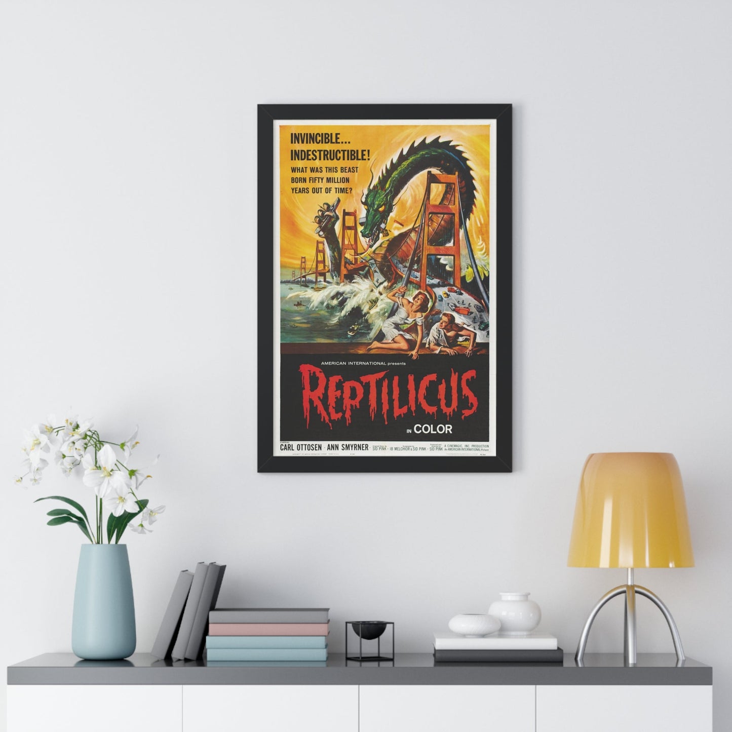 REPTILICUS 1961 - Framed Movie Poster-The Sticker Space