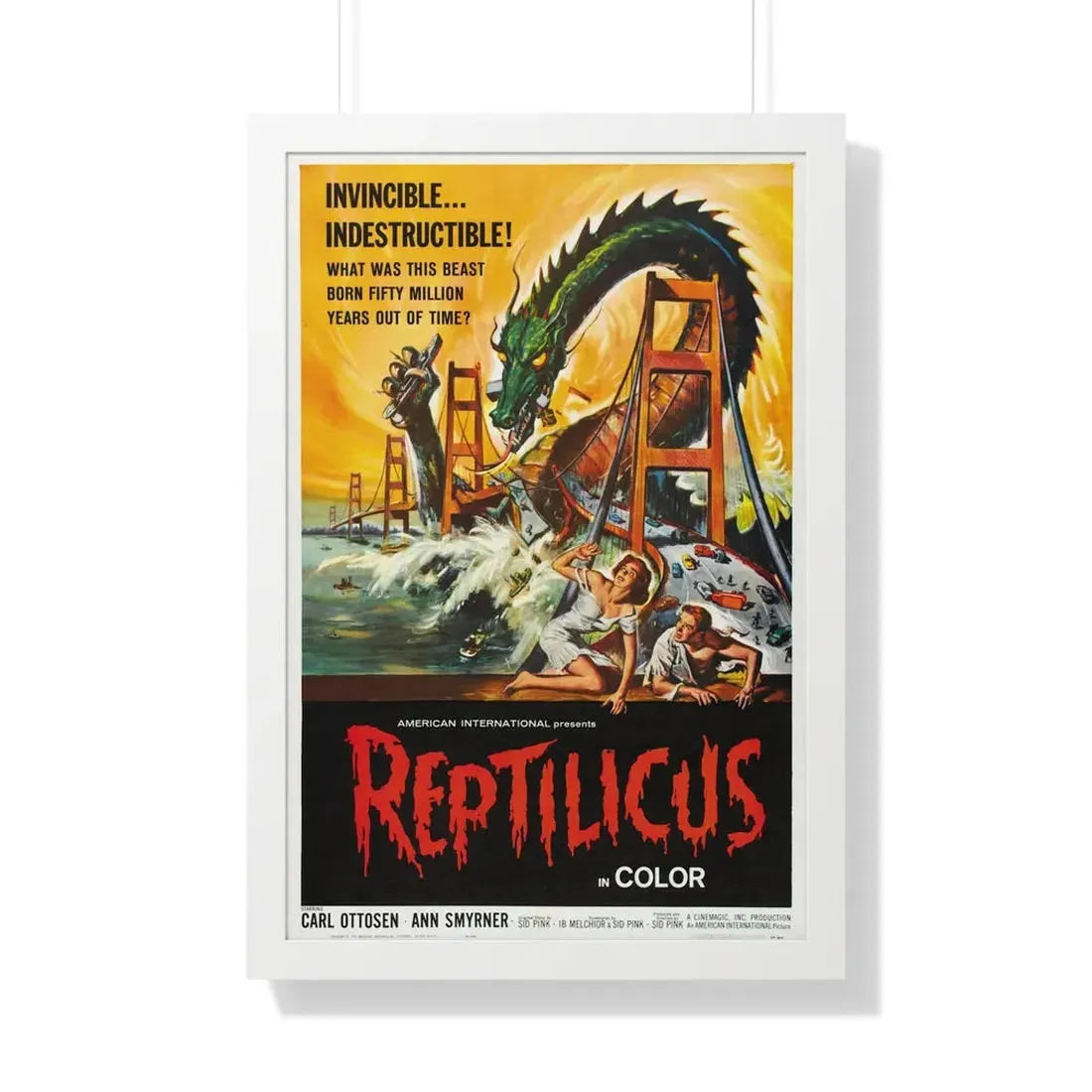 REPTILICUS 1961 - Framed Movie Poster - The Sticker Space