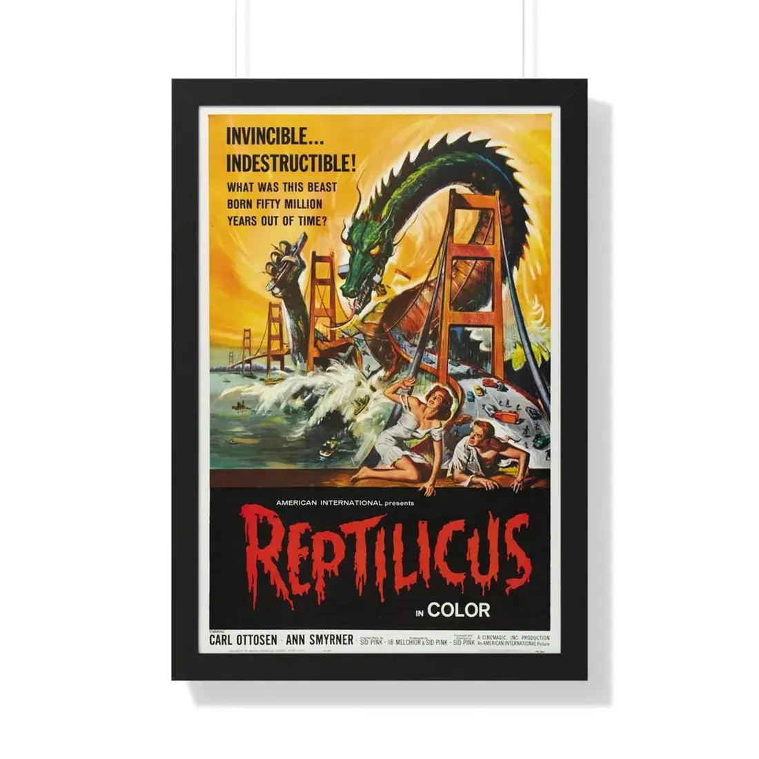REPTILICUS 1961 - Framed Movie Poster - The Sticker Space