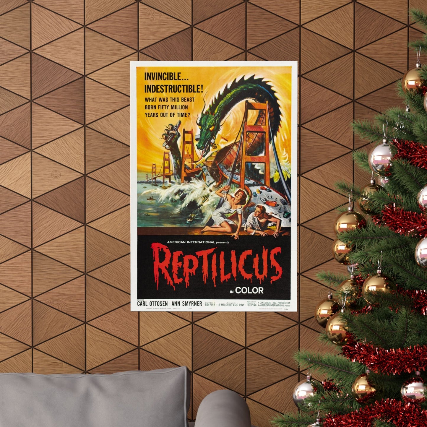 REPTILICUS 1961 - Paper Movie Poster-The Sticker Space