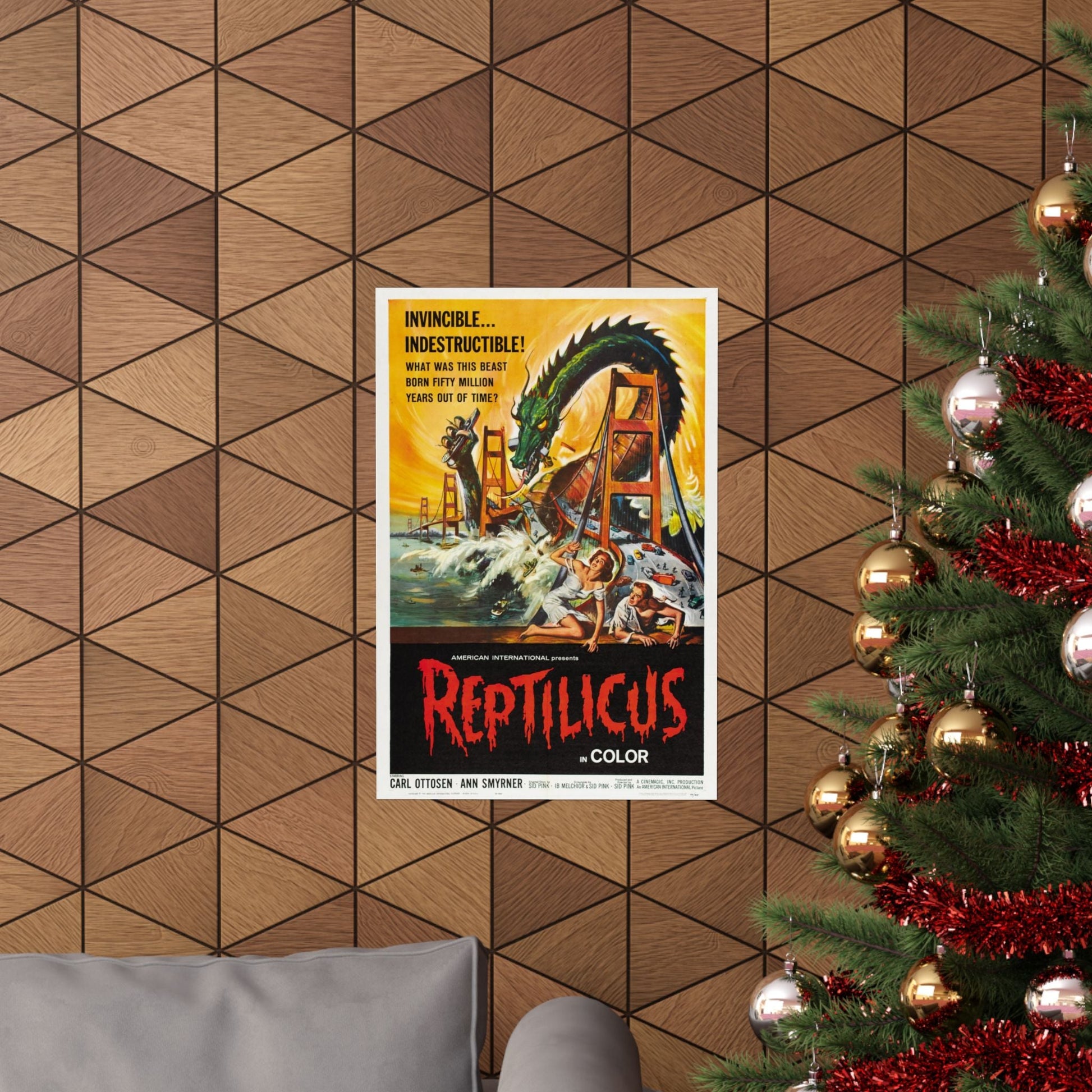 REPTILICUS 1961 - Paper Movie Poster-The Sticker Space