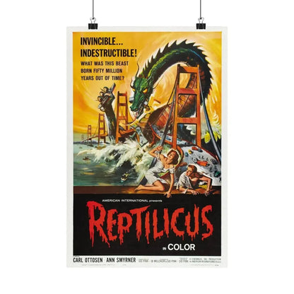 REPTILICUS 1961 - Paper Movie Poster - The Sticker Space