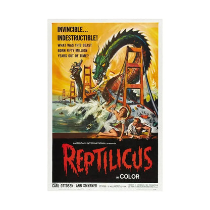 REPTILICUS 1961 - Paper Movie Poster - The Sticker Space