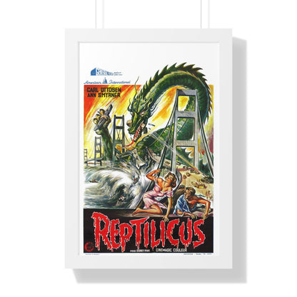 REPTILICUS (BELGIAN) 1961 - Framed Movie Poster-16″ x 24″-The Sticker Space