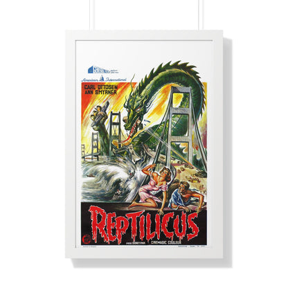 REPTILICUS (BELGIAN) 1961 - Framed Movie Poster-20" x 30"-The Sticker Space