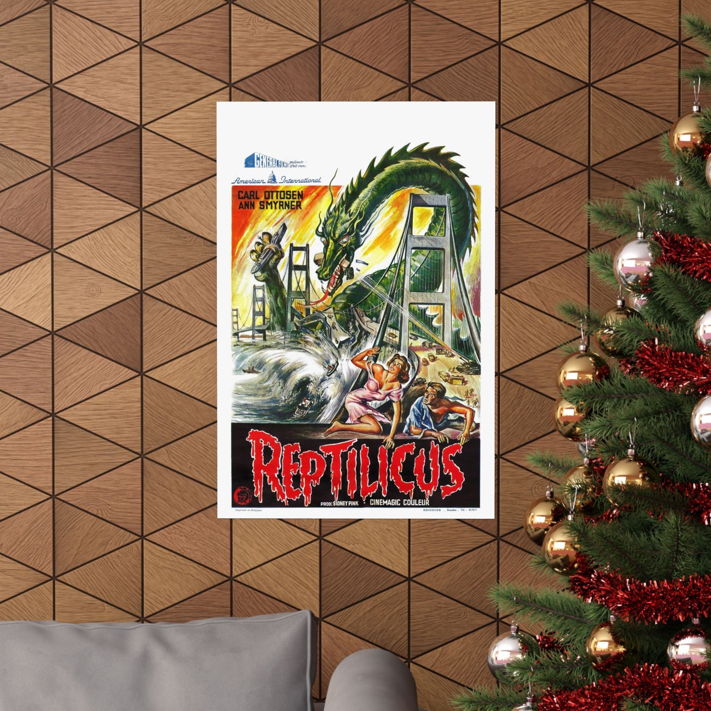 REPTILICUS (BELGIAN) 1961 - Paper Movie Poster-The Sticker Space