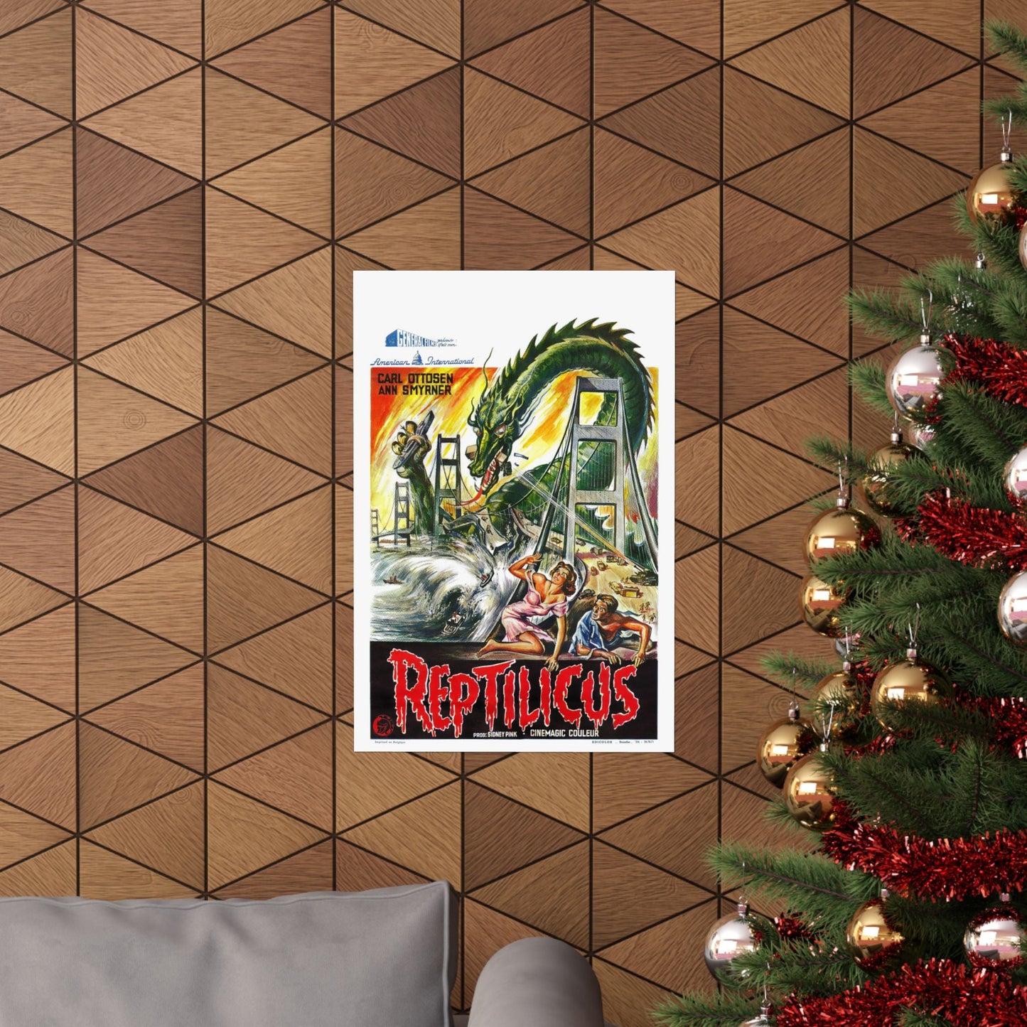 REPTILICUS (BELGIAN) 1961 - Paper Movie Poster-The Sticker Space